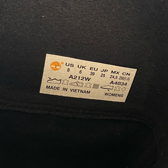 Timberland Leather Perfect Pairs Riley Flair Knee High Boots sz 8 Black Lug Sole - Picture 15 of 16